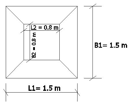 Plan of Trapezoidal Footing