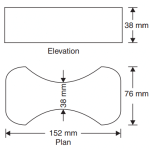 Briquette for tensile test