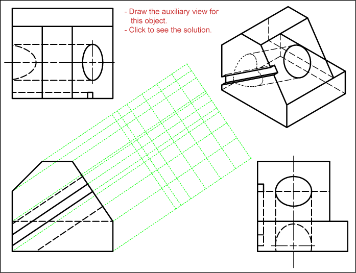 Drawing Steps for Auxiliary View