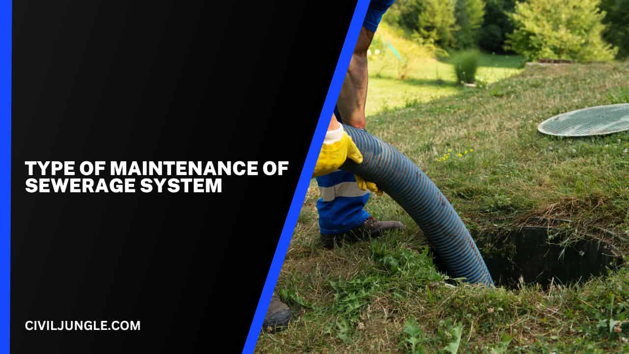 Type of Maintenance of Sewerage System