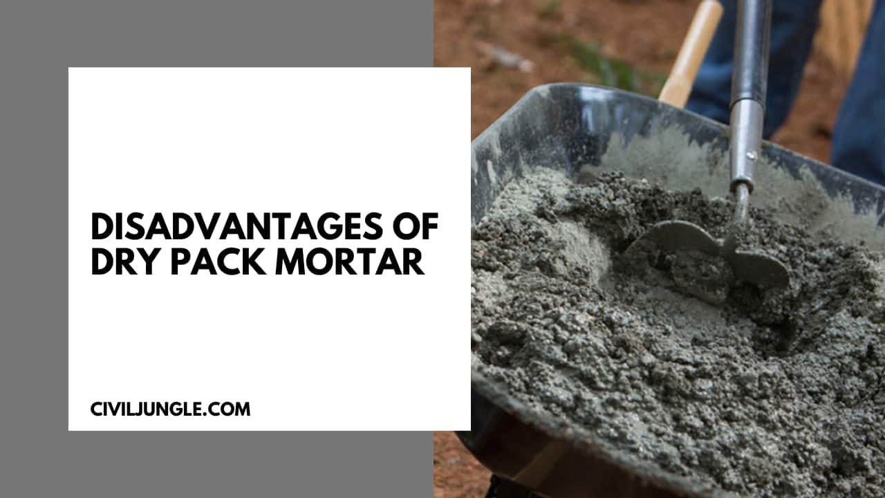 Disadvantages of Dry Pack Mortar