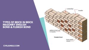 Types of Brick in Brick Masonry English Bond & Flemish Bond | Difference Between English Bond and Flemish Bond