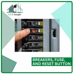 Breakers, Fuse, and Reset Button