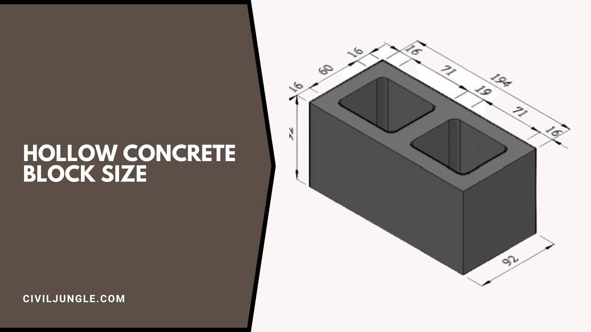 Hollow Concrete Block Size