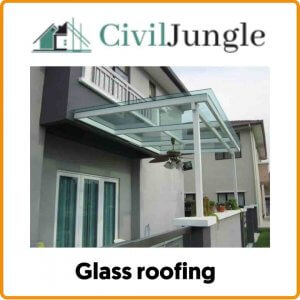 Glass roofing