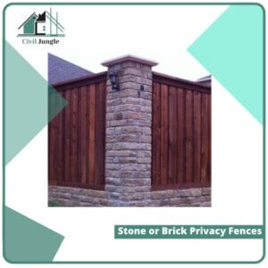 Stone or Brick Privacy Fences