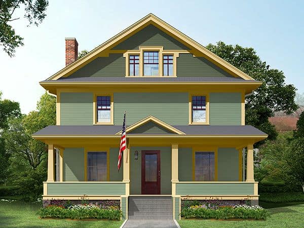 Green House Yellow Trim