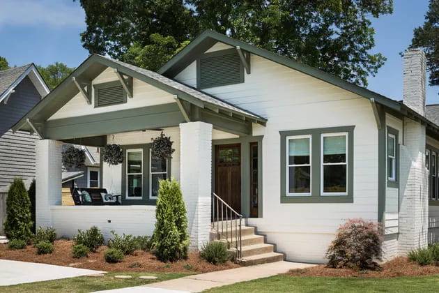 Two Tone Green House