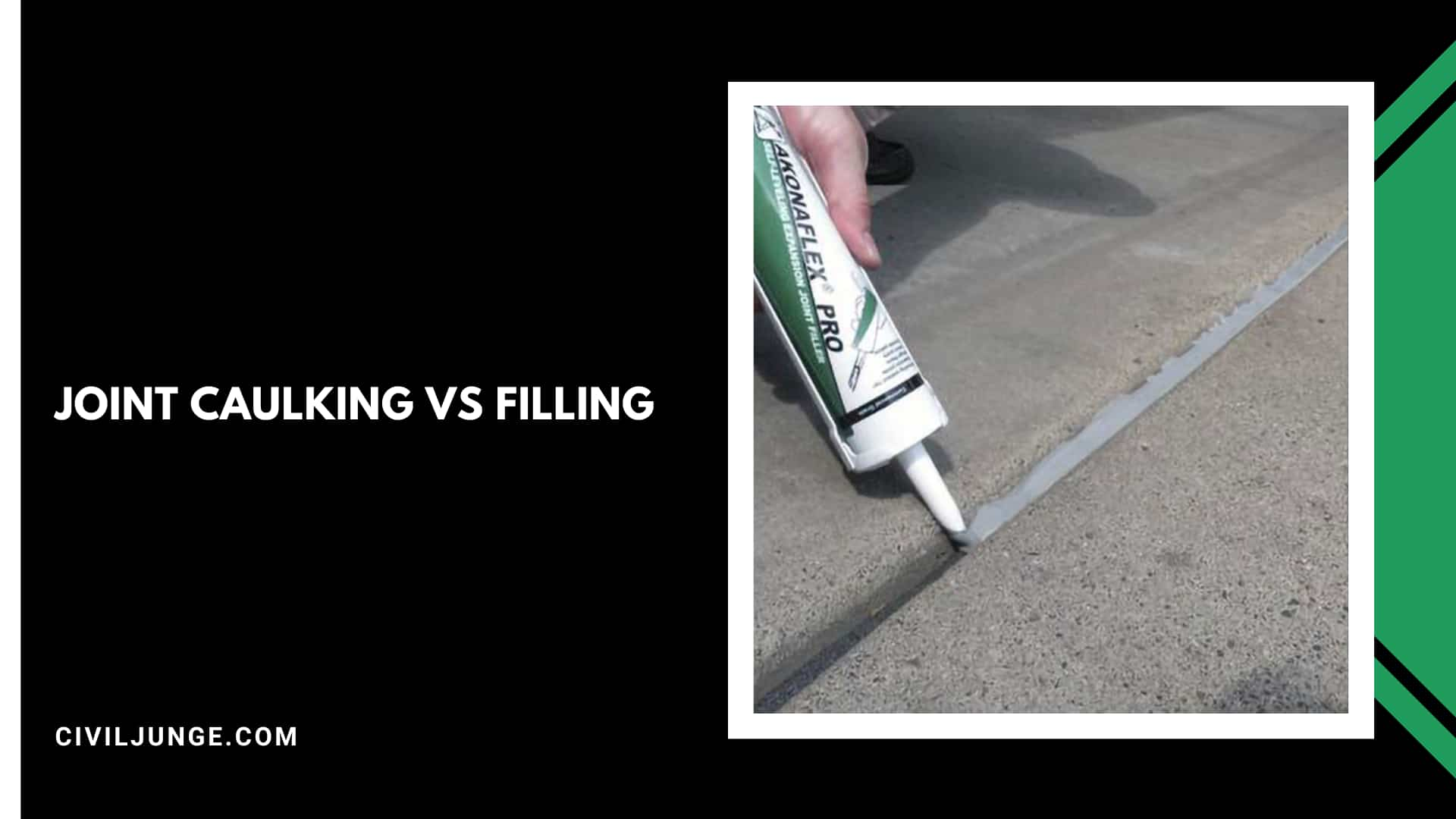 Joint Caulking Vs Filling