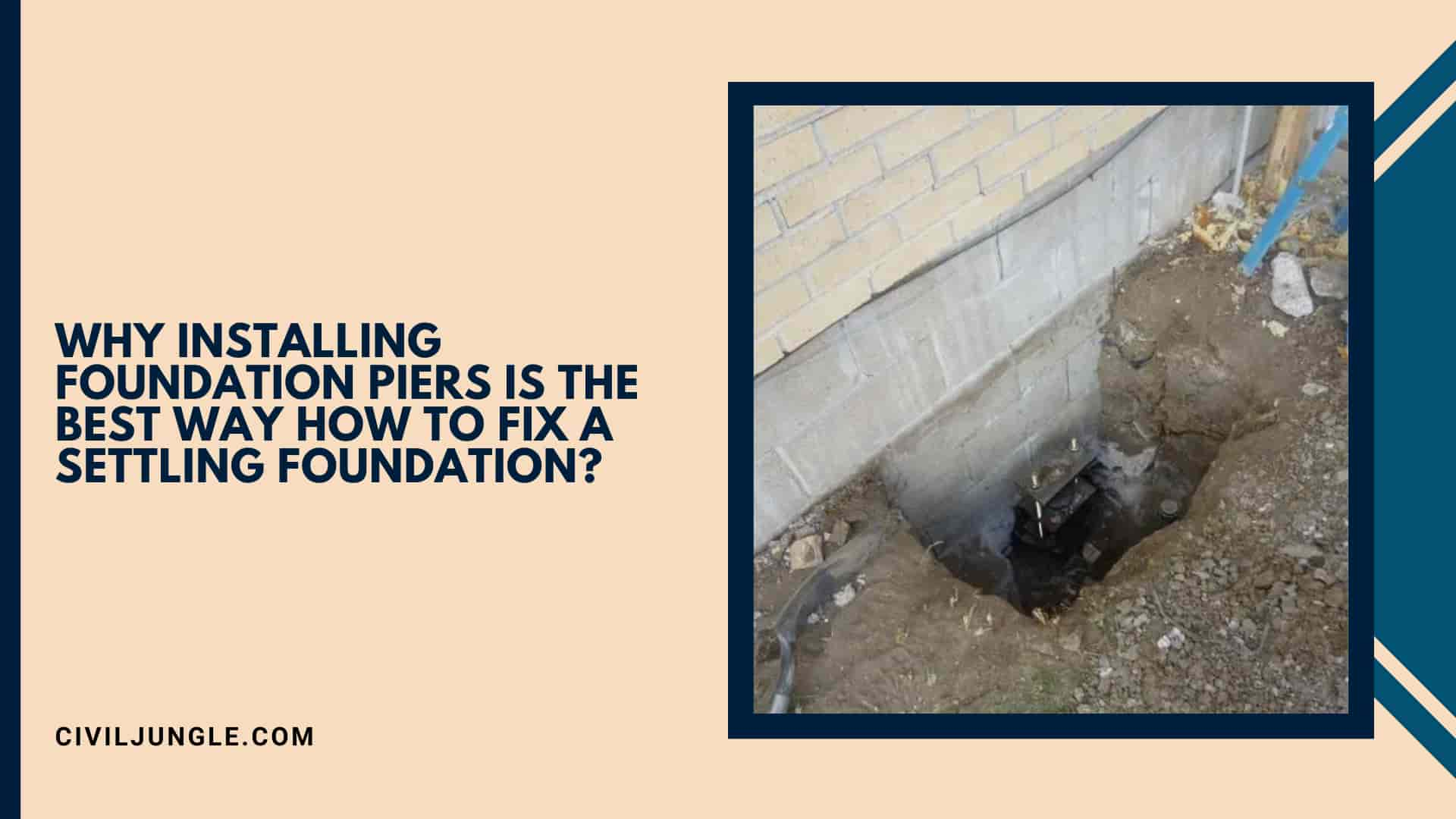 Why Installing Foundation Piers Is the Best Way How to Fix a Settling Foundation?