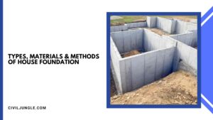 Types, Materials & Methods of House Foundation