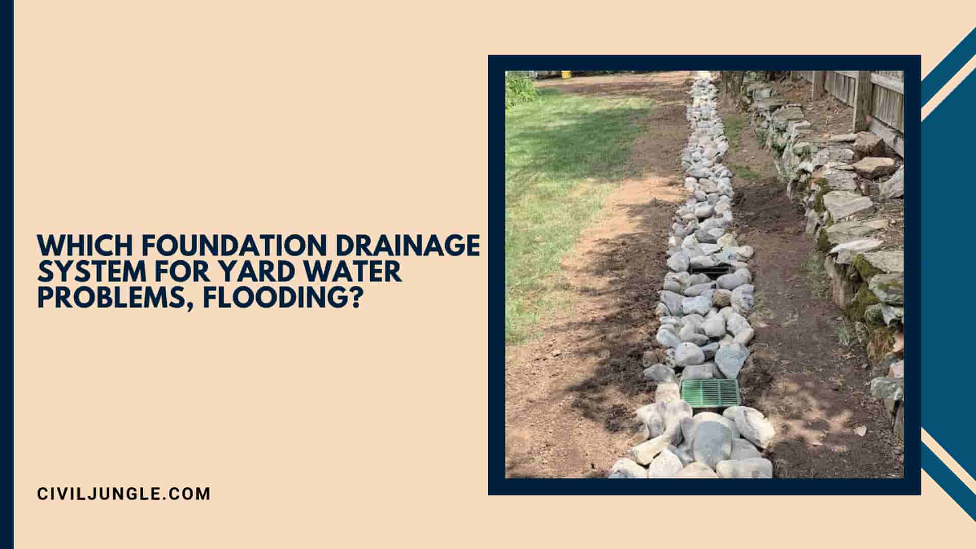 Which Foundation Drainage System for Yard Water Problems, Flooding?