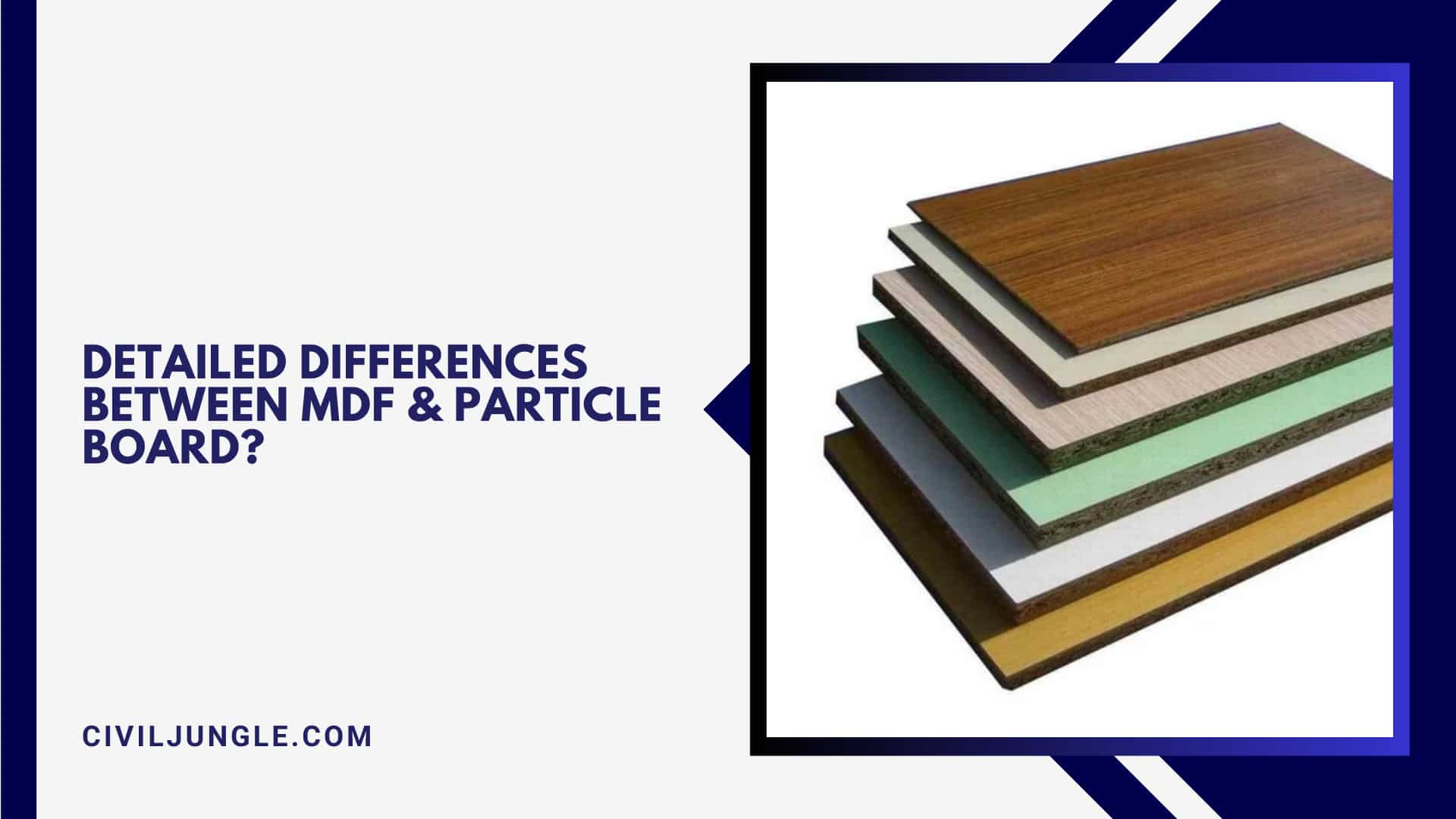 Detailed differences between MDF & particle board?