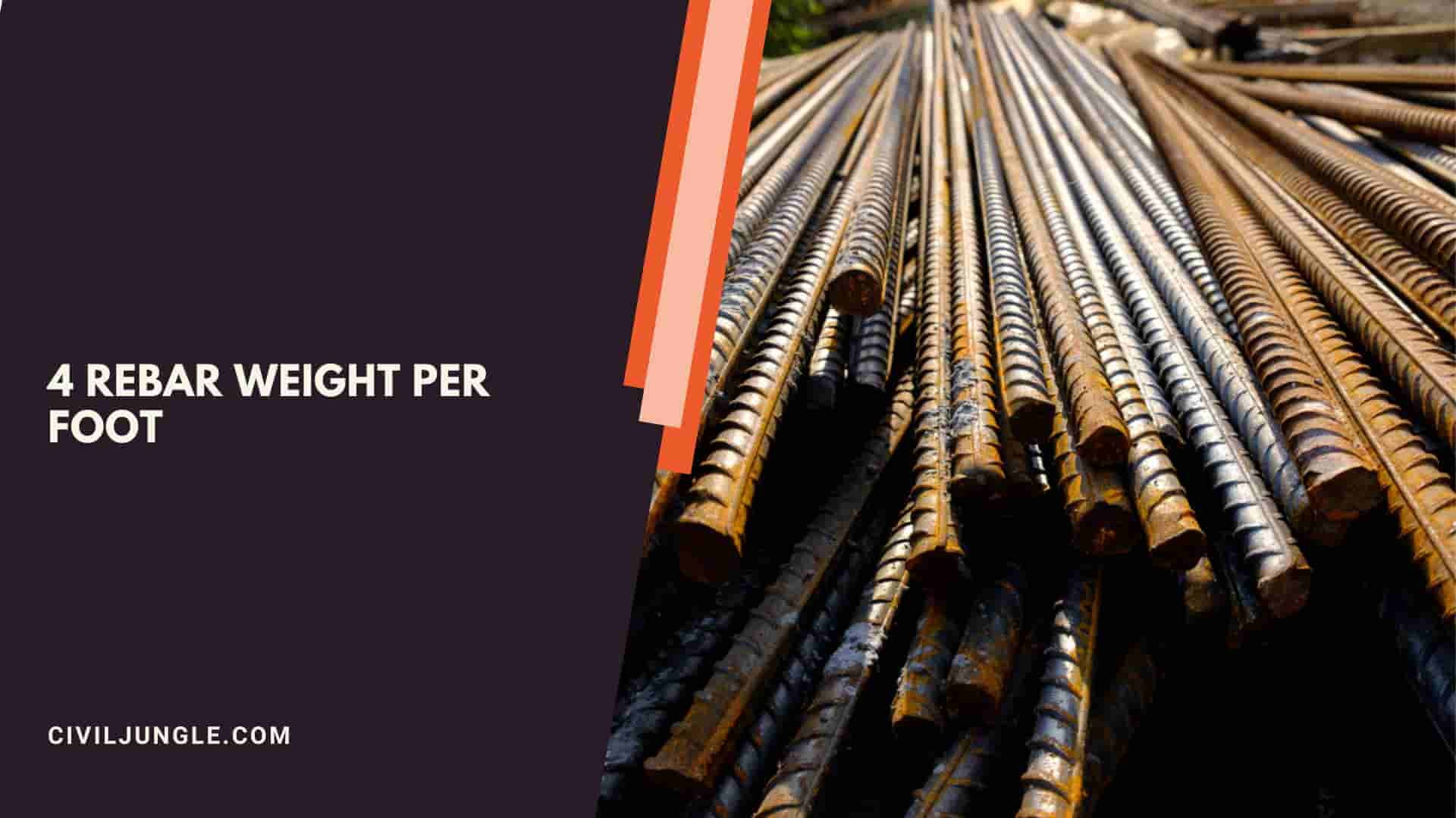 4 Rebar Weight Per Foot