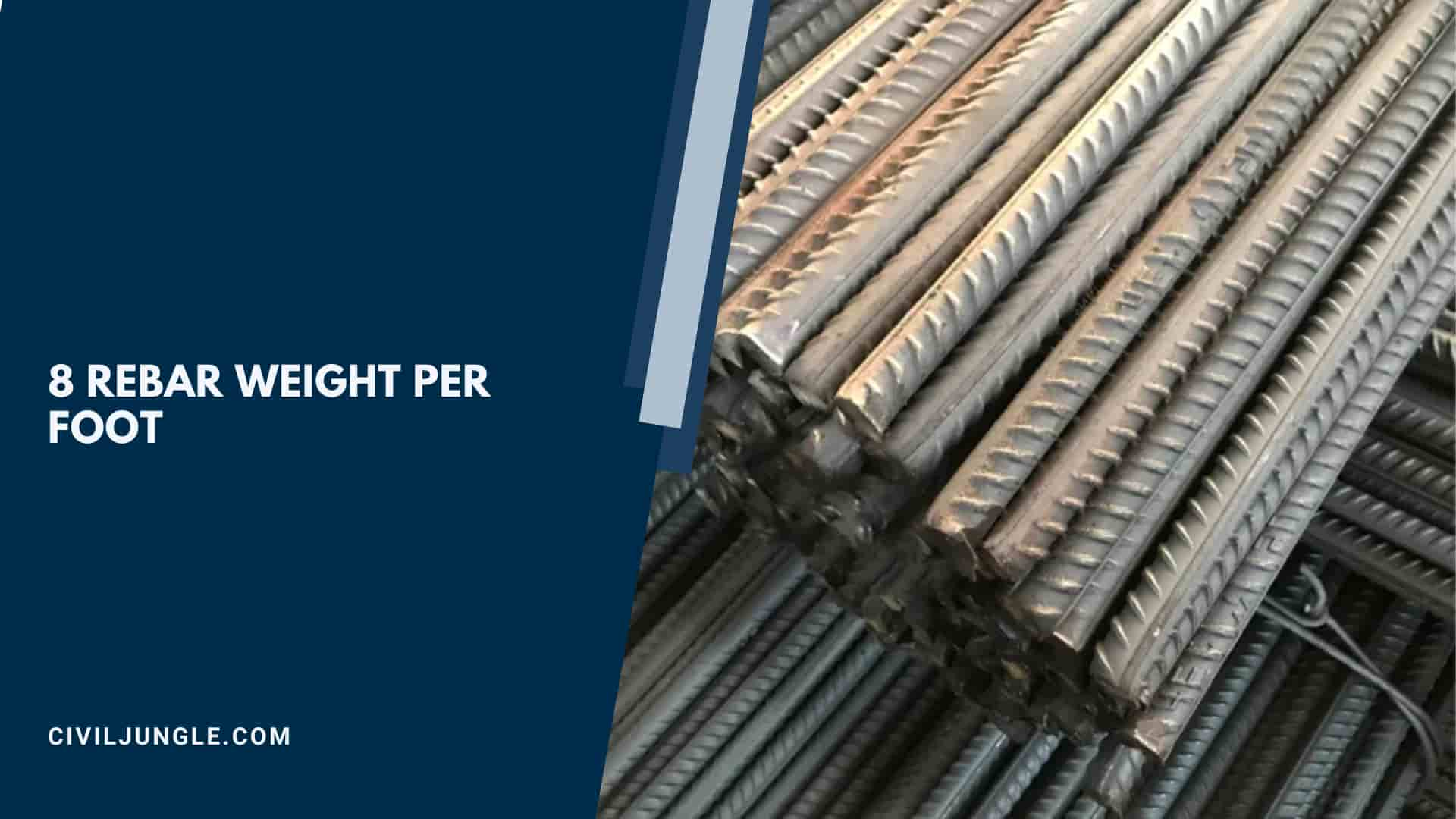 8 Rebar Weight Per Foot