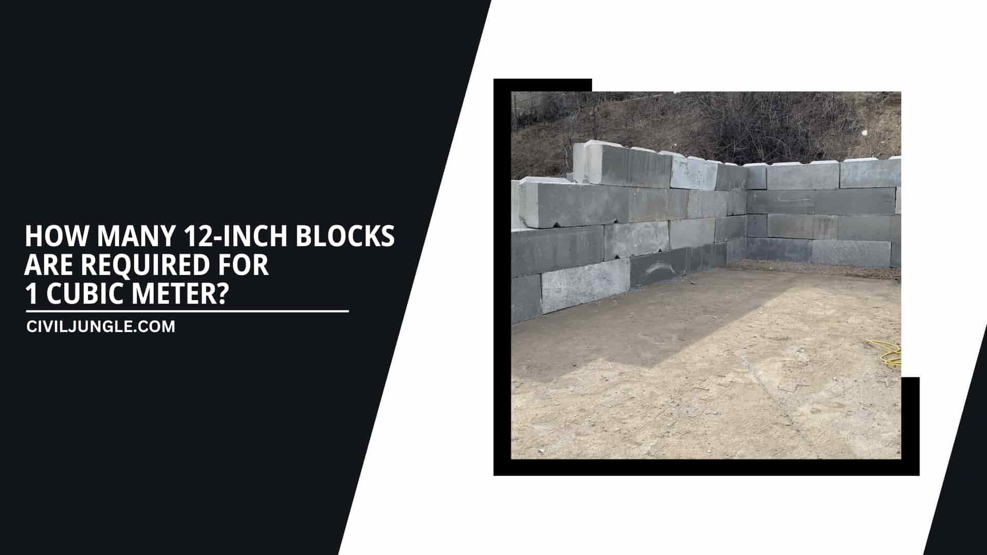 How Many 12-Inch Blocks Are Required for 1 Cubic Meter?