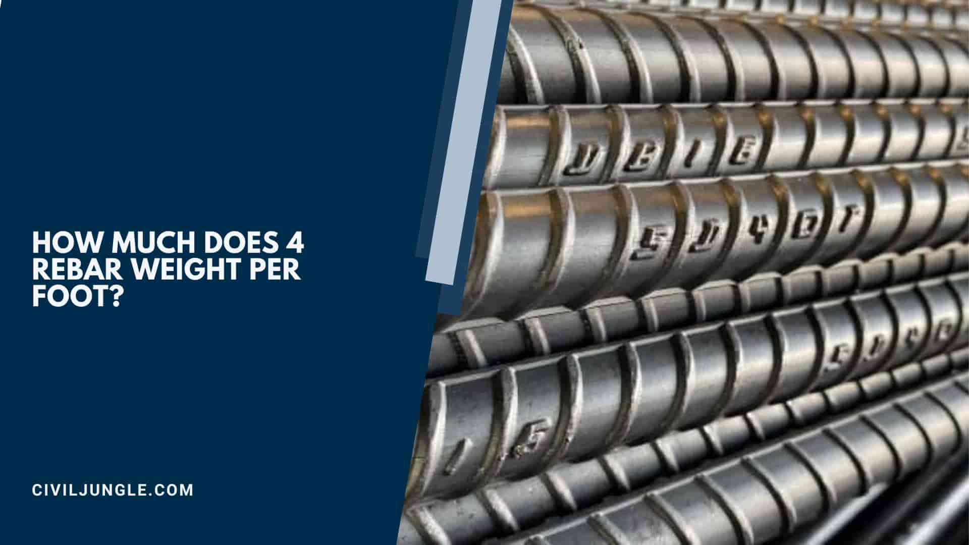 How Much Does 4 Rebar Weight Per Foot?