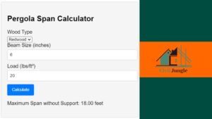 Pergola Span Calculator