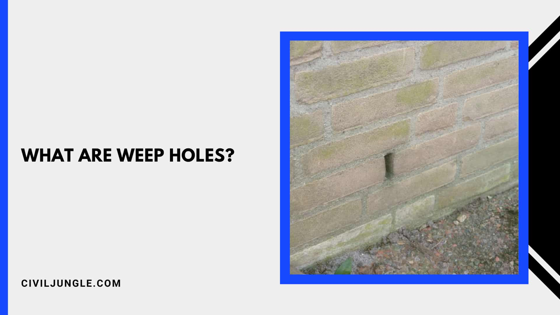 What Are Weep Holes?