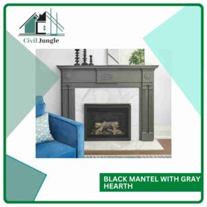 Black Mantel With Gray Hearth