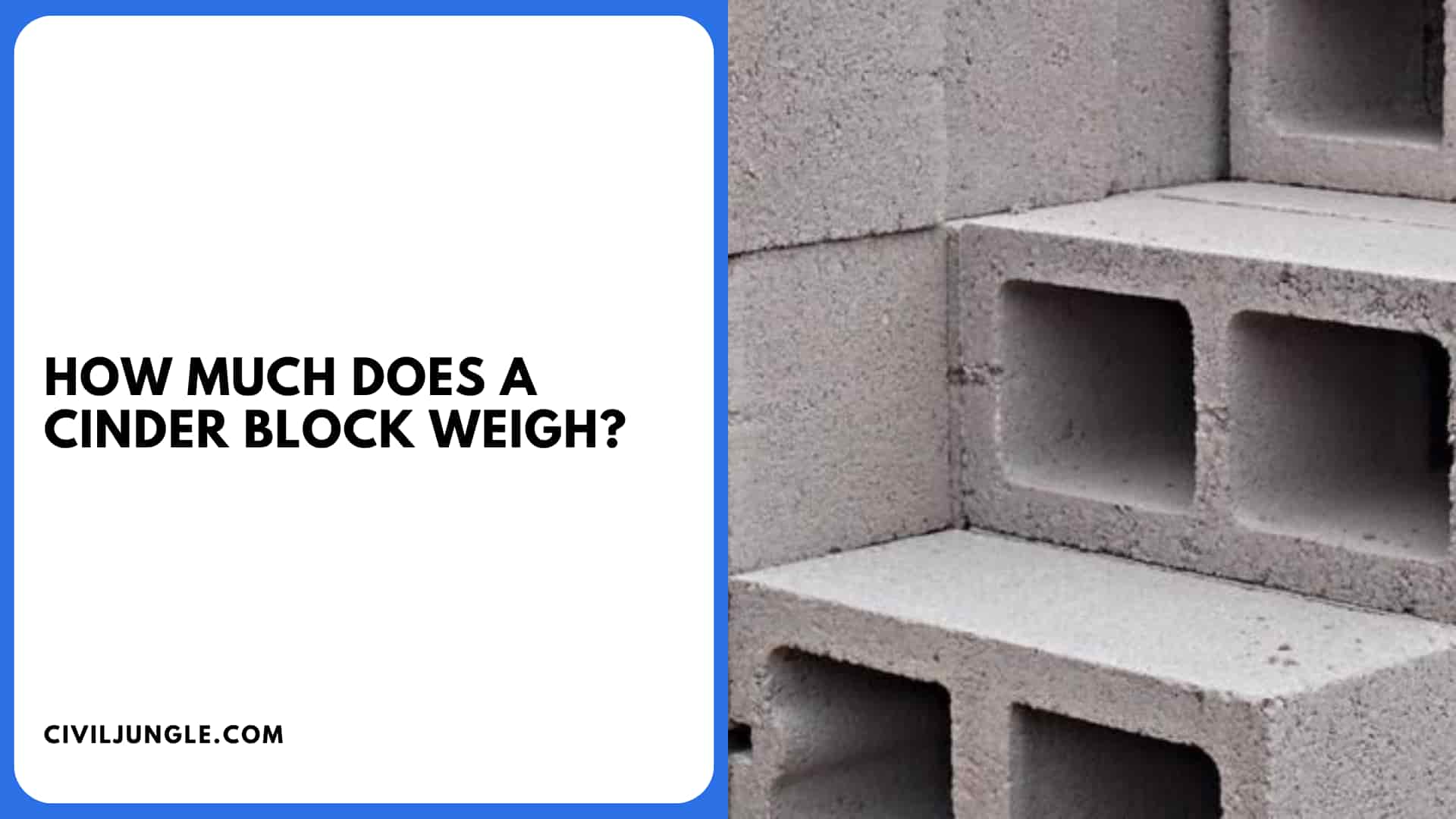 How Much Does a Cinder Block Weigh?