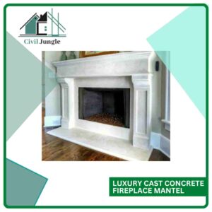 Luxury Cast Concrete Fireplace Mantel