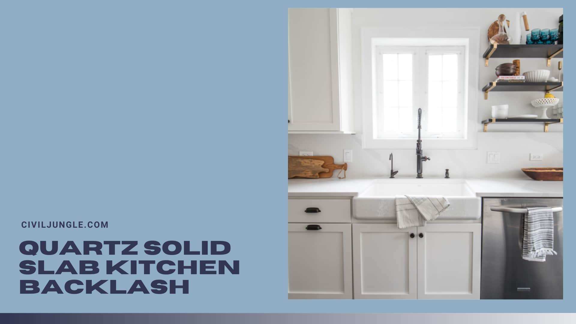 Quartz Solid Slab Kitchen Backlash