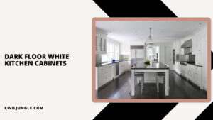 Dark Floor White Kitchen Cabinets