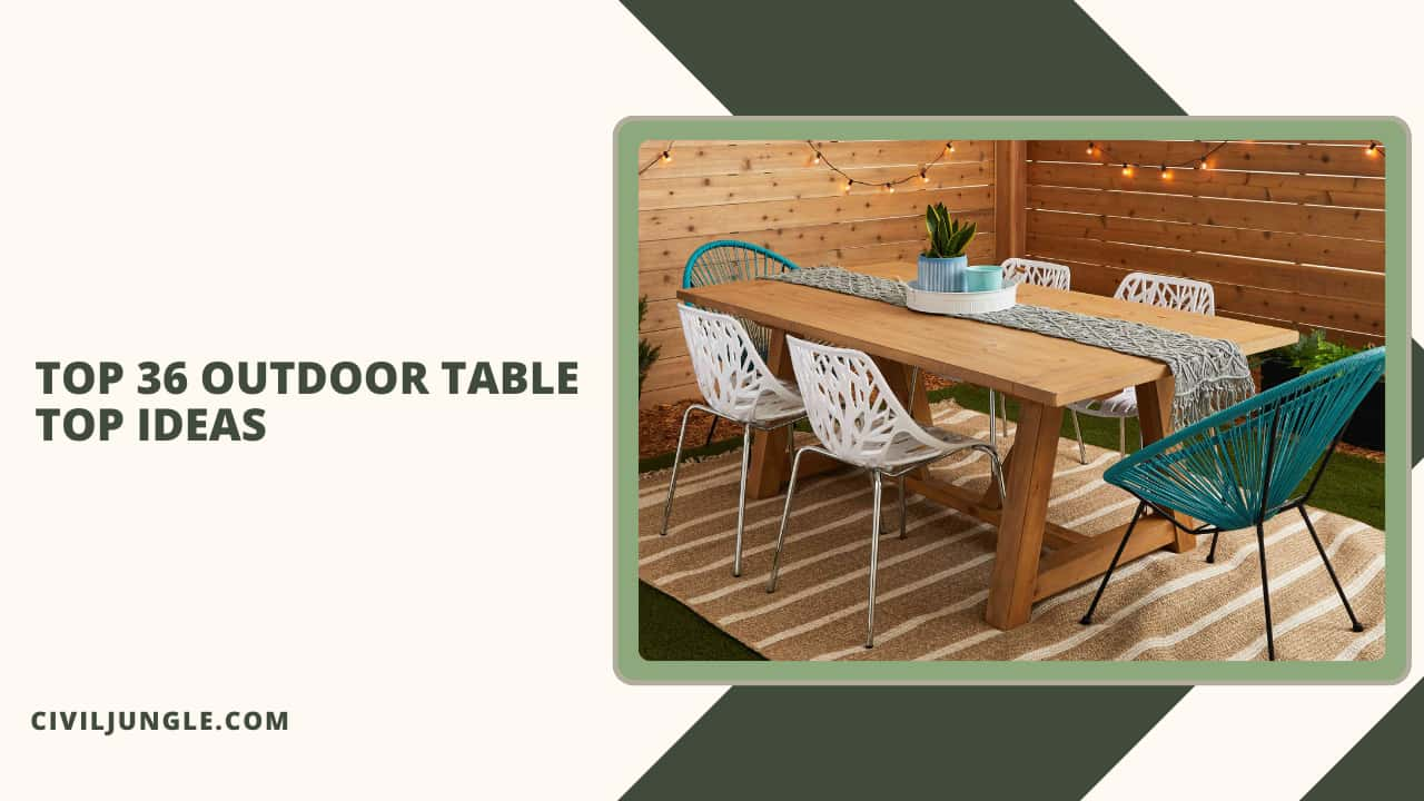 Top 36 Outdoor Table Top Ideas